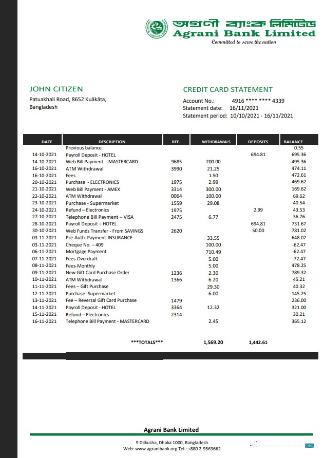 Angola LNG proof of address utility bill template in Word and PDF format Angola LNG proof of address utility bill template in Word and PDF format